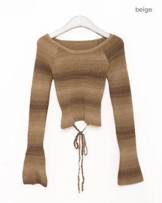Back Ribbon Gradient Knit
