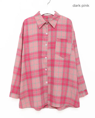 Loose-fit check shirt
