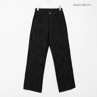 Indigo wide-leg denim