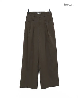 Center seam pleated slacks