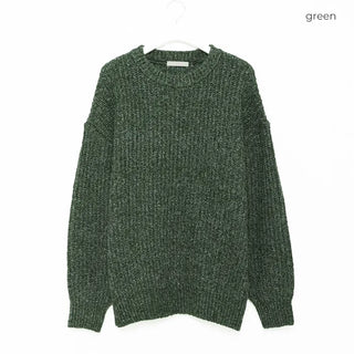 (Unisex) Melange Natural Round Knit
