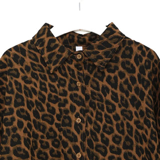 Leopard print oversized shirt