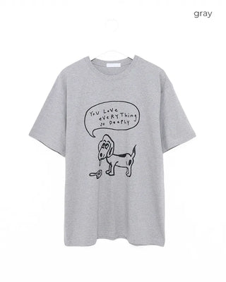 Dog lettering T-shirt