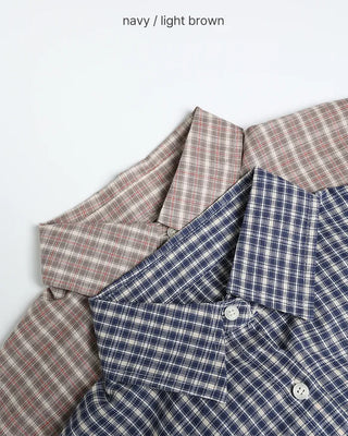 Loose-fit check shirt