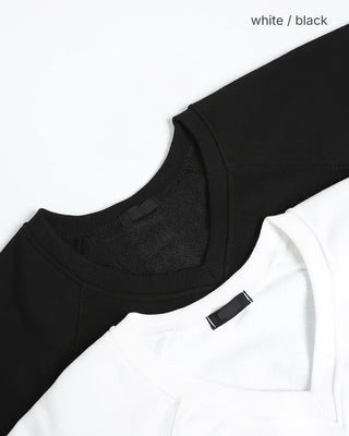 V-neck raglan shoulder sweatshirt