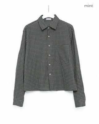 Checked cropped shirt