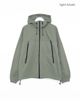 Oversized hooded windbreaker
