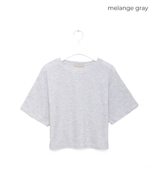 Basic semi-cropped T-shirt
