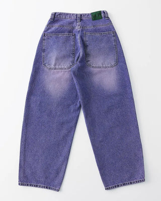 (ORIGINAL) Loose-fit denim pants (purple)