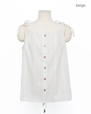 Striped button blouse