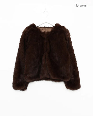 Faux fur jacket