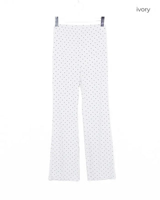 Dot Slim Feed Bootcut Pants