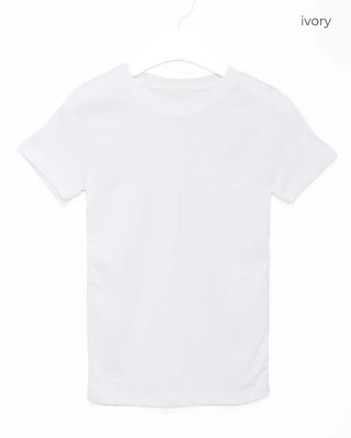Slim Long Round Short-Sleeve T-Shirt