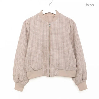 Tweed blouson jacket