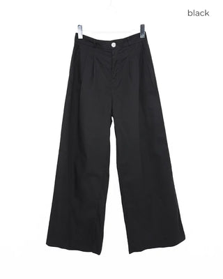 Two-pleat cotton pants
