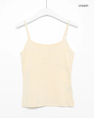Cropped perforated tank top