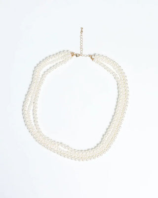 Layered pearl necklace