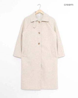 High-neck long coat