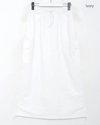 Side pocket nylon cargo skirt