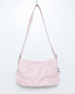 Side buckle point shoulder bag