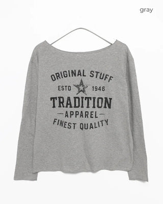 2-way neck lettering cut-off long cutsew