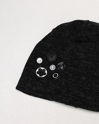 Multi-button slub beanie
