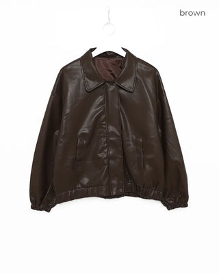 Casual leather jacket