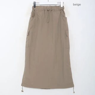 Nylon cargo skirt