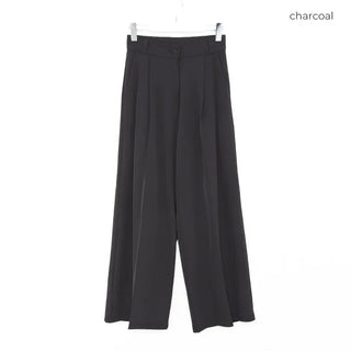 Pintuck wide slacks
