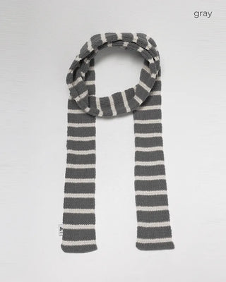 Striped Slim Knit Scarf