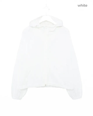 See-through semi-cropped windbreaker