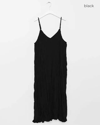 Wrinkle Camisole Long Dress