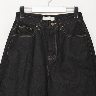 Pocket embroidered denim pants