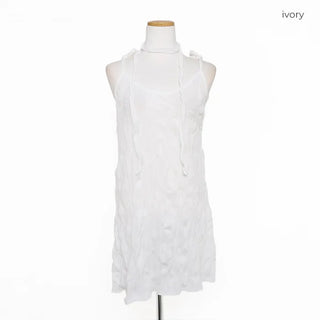 Sleeveless dress with scarf set