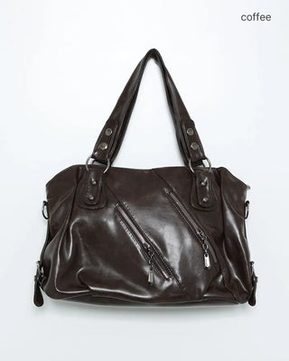 Zip Detail Motor Boston Bag