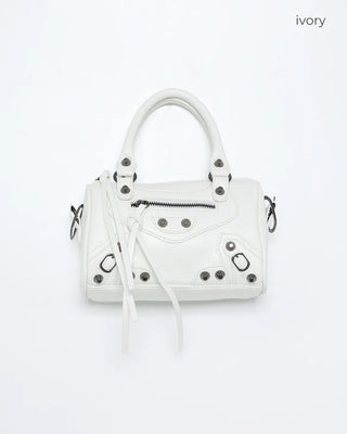Eyelet Shoulder Mini Boston Bag