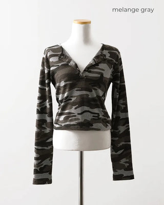 [4th Re-release] (ORIGINAL) Lettering Camo Long Sleeve T-Shirt