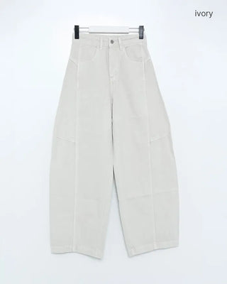 Wide-leg collar pants