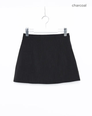 Two-tone mini wrap skirt