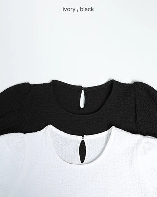 Can-can frill short-sleeved T-shirt