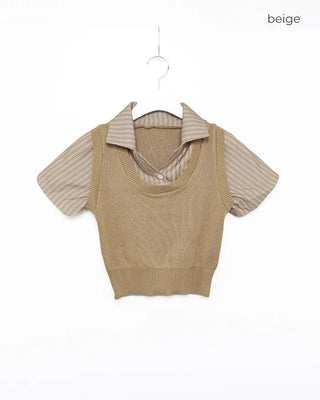 Best layered cropped shirt