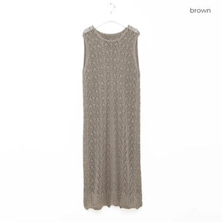 Perforated Long Knit Dress