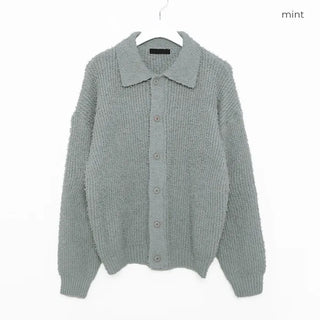 Boucle color knit cardigan