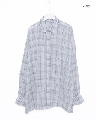 Linen check shirt