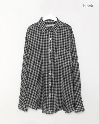 Checked sheer shirt