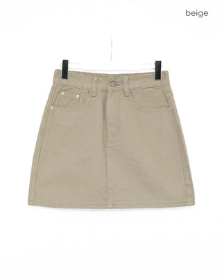 Basic cotton mini skirt