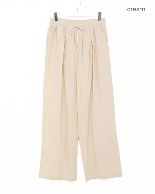 Linen-like pintuck pants