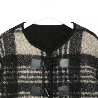 Duffle Button Check Jacket