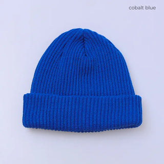 Basic color knit hat
