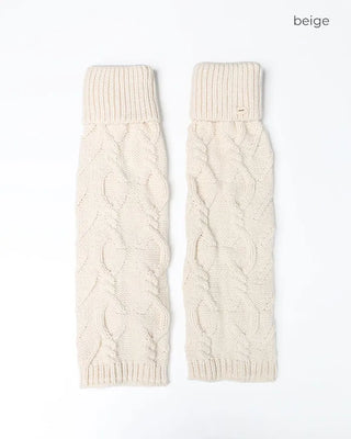 Cable knit leg warmers